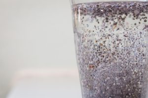 Chia seeds in water image
