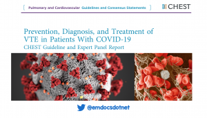 Prevention, diagnosis, and treatment of VTE in patients with COVID-19 header