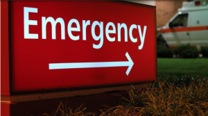 Image of an emergency room sign